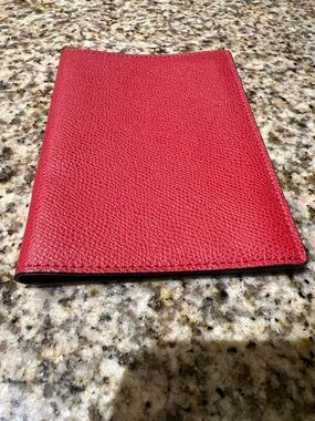 GIOBAGNARA Red Textured Leather Travel Wallet